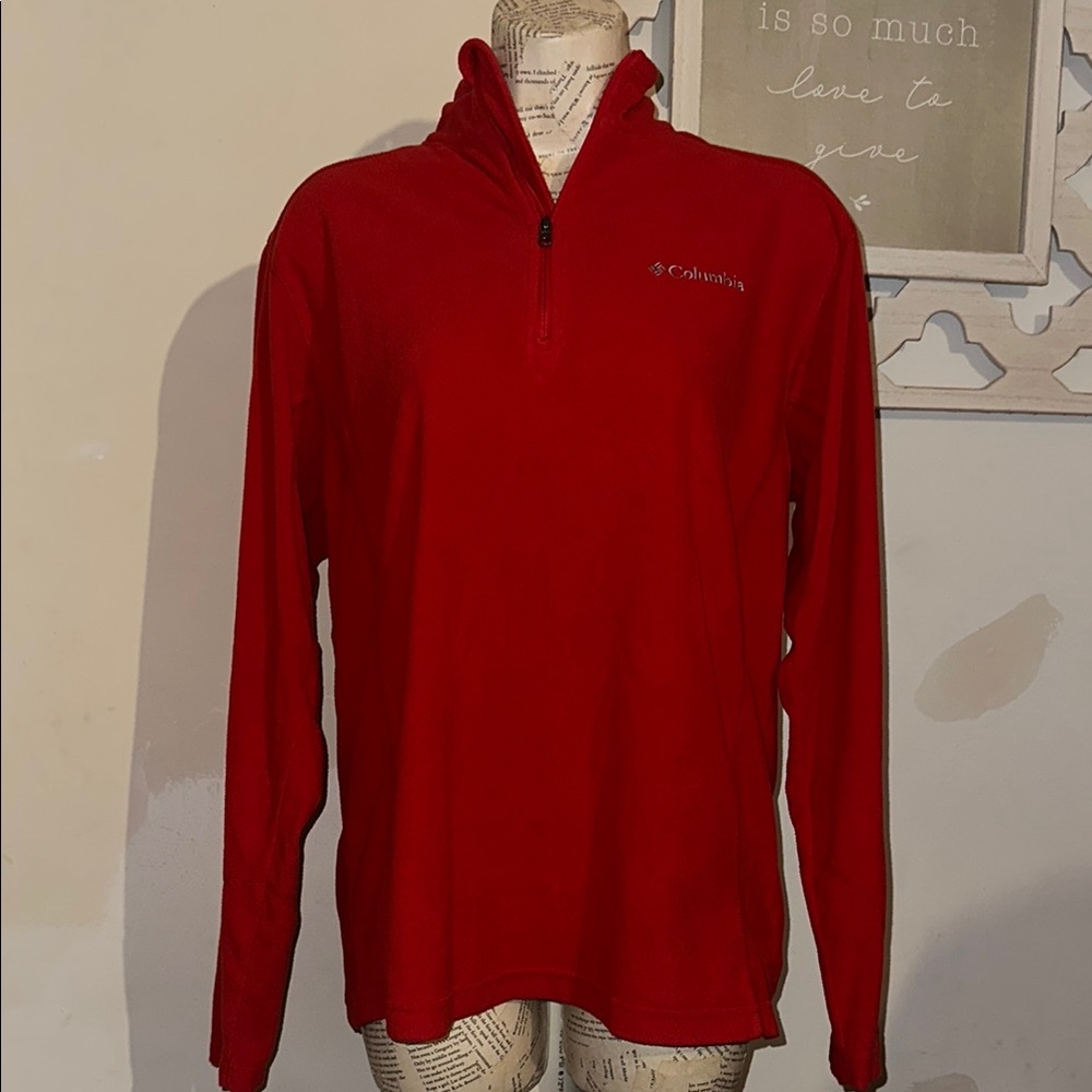Columbia Men's Bold Red Zip-Up Sweater